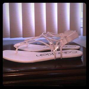 White Calvin Klein Sandals